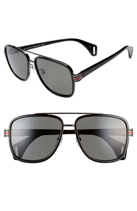 gucci 58mm pilot sunglasses|gucci aviator prescription sunglasses.